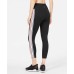  Varsity-Stripe Cropped Leggings (Black, XS)