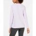  Women's Asymmetrical Blouse Top, Pastel Purple, Large