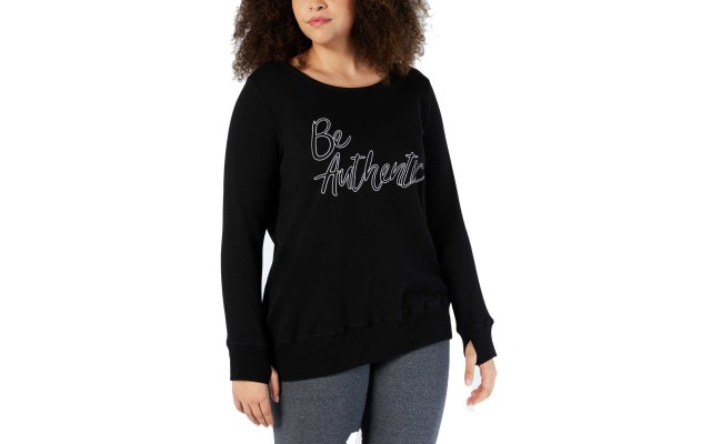  Women's Plus Size Be Authentic Graphic Strappy