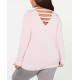  Women's Plus Size Graphic Strappy-Back Tops