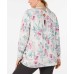  Women's Plus Size Lattice-Back Pullover Blouse Shirt Tops