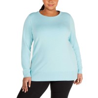 Ideology Women's Plus Size Lattice-Back Pullover Blouse Shirt Tops