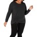  Women's Plus Size Ruched-Side Blouse Pullover Shirt Tops