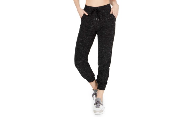  Women's Space-Dyed Joggers, Black, X-Small