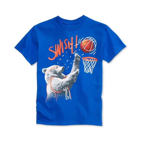  Graphic-Print Cotton T-Shirt, Toddler & Little Boys (Blue, 4)