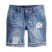  Crochet-Trim Denim Bermuda Shorts