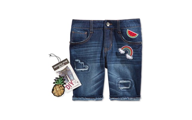  DIY-Patch Denim Bermuda Shorts