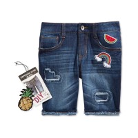 Imperial Star DIY-Patch Denim Bermuda Shorts