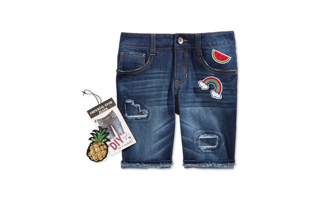  DIY-Patch Denim Bermuda Shorts