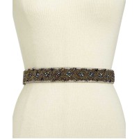 Inc International Concepts Clustered Beaded Stretch Belt (Brown, 34/16)