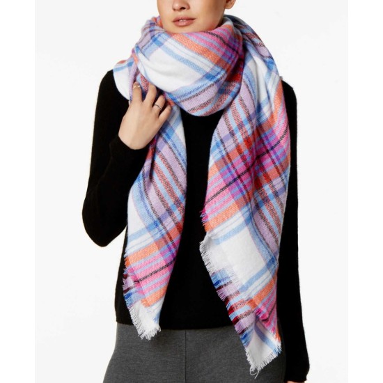  College Plaid Wrap & Scarf in One (Multi-Color, One Size)