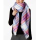  College Plaid Wrap & Scarf in One (Multi-Color, One Size)