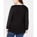  Colorblocked Top (Black, 1X Plus)