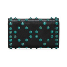 INC International Concepts Flaviee Stud Mini Clutch – Black Turquoise