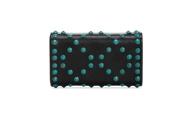  Flaviee Stud Mini Clutch – Black Turquoise