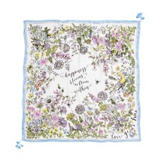Inc International Concepts Garden Poem Square Scarf (White Bright, One Size)
