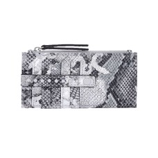 INC International Concepts Glam Metallic Python-Embossed Card Case (Gray)