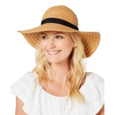 INC International Concepts Grosgrain Woven Floppy Hat (Tan)