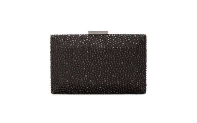  Jessaca Stone Box Clutch (Black)