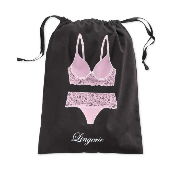  Lingerie Bag (Black/Pink, Regular)
