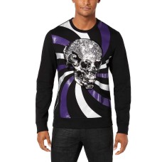 INC International Concepts Long-Sleeve Skull Graphic T-Shirt