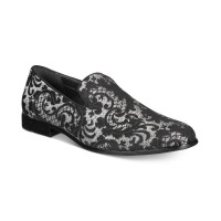 INC International Concepts Men’s Birch Brocade Loafers (Black, 9.5m)