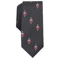 INC International Concepts Men’s Bleeding Hearts Skinny Tie (Black)
