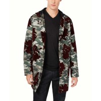INC International Concepts Men’s Flocked Parka Coat (Greencombo, M)
