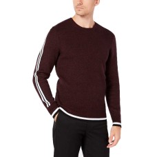 INC International Concepts Mens Knit Casual Pullover Sweater (Red, XXL)