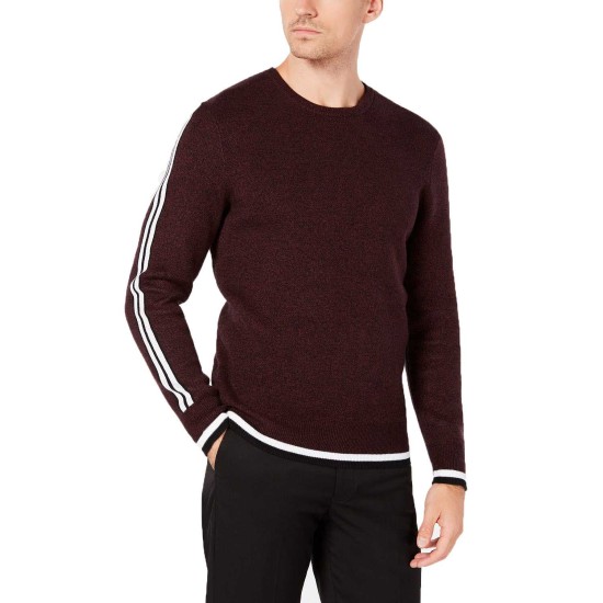  Mens Knit Casual Pullover Sweater (Red, XXL)