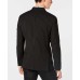  Men’s Slim-Fit Pinstriped Pieced Blazer (Black, Large)