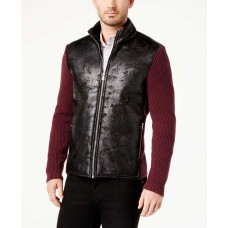 INC International Concepts Men’s Swacket with Faux-Fur Lining (Dark Red, S)