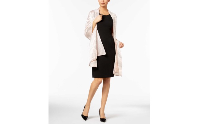 Metallic Pleated Wrap (Rose Gold, One Size)