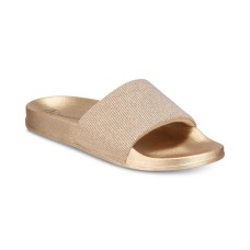 INC International Concepts Metallic Slide Slippers