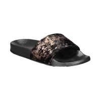 INC International Concepts Metallic Velour Slide Slippers