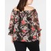  Off-The-Shoulder Blouse (Black, 1X Plus)