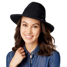 Inc International Concepts Packable Fedora Hat Black One Size