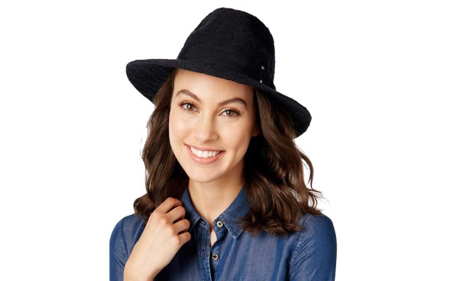 Inc International Concepts Packable Fedora Hat Black One Size