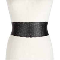 INC International Concepts Perforated Tie-Sash Waist Belt (Black, S/M)