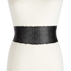 INC International Concepts Perforated Tie-Sash Waist Belt (Black, S/M)