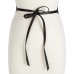  Perforated Tie-Sash Waist Belt (Black, S/M)