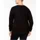  Plus Embellished Sweatshirt (Black, 1X)