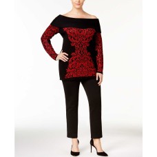 INC International Concepts Plus Size Off-The-Shoulder Tunic Sweaters