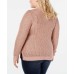  Plus Size Pointelle Pullover Sweater (Pastek Pİnk,2X)