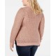  Plus Size Pointelle Pullover Sweater (Pastek Pİnk,2X)