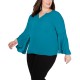  Plus Size Woman’s Bell-Sleeve Blouse Tops