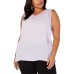 Plus Size Woman’s Sheer-Trim Tank T-Shirts