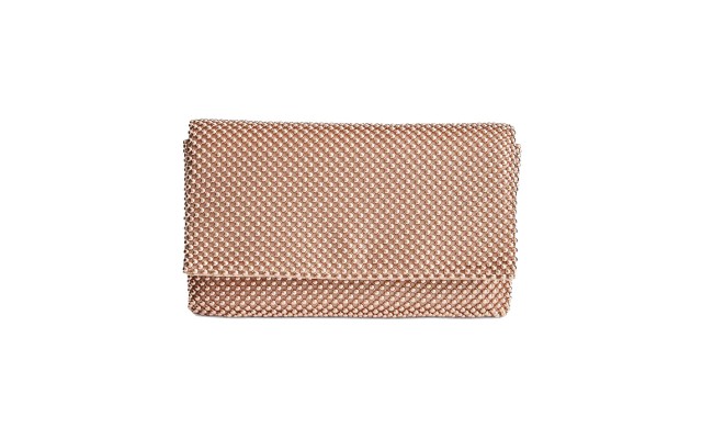  Prudence Shiny Mesh HandBag Clutch (Pink)