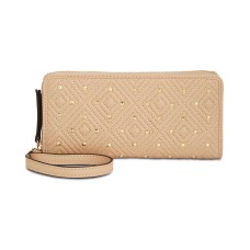 INC International Concepts Quiin Zip-Around Wristlet Wallet (Beige, One Size)