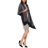 INC International Concepts Reversible Shine Wrap (Black)